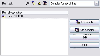 Complex format of time in the Task scheduler